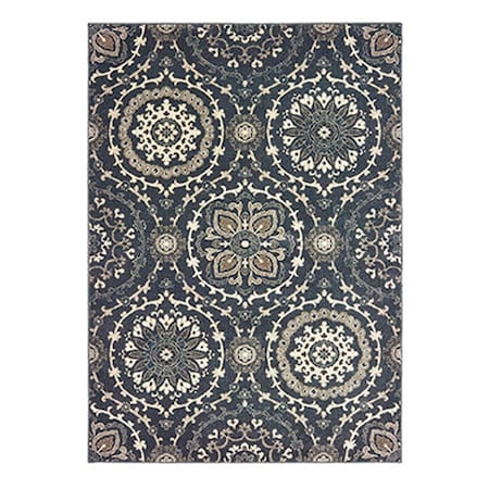 Oriental Weavers 12 x 15 ft. Richmond Rectangle Rug Navy R008E3360450ST